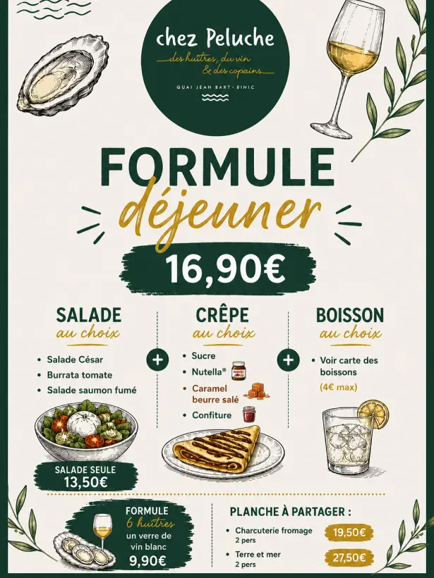 Chez Peluche Vente De Sushis A Binic Etables Sur Mer Menu 1